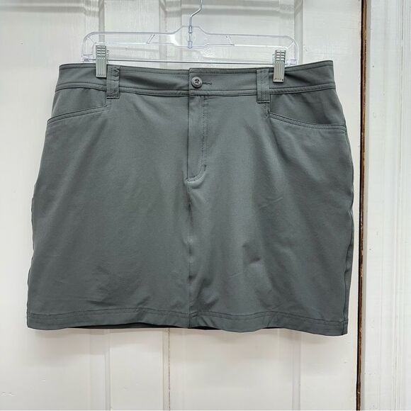 Eddie Bauer Women's adventurer 2.0 skort grey skirt with shorts under womens 14 - Picture 1 of 6